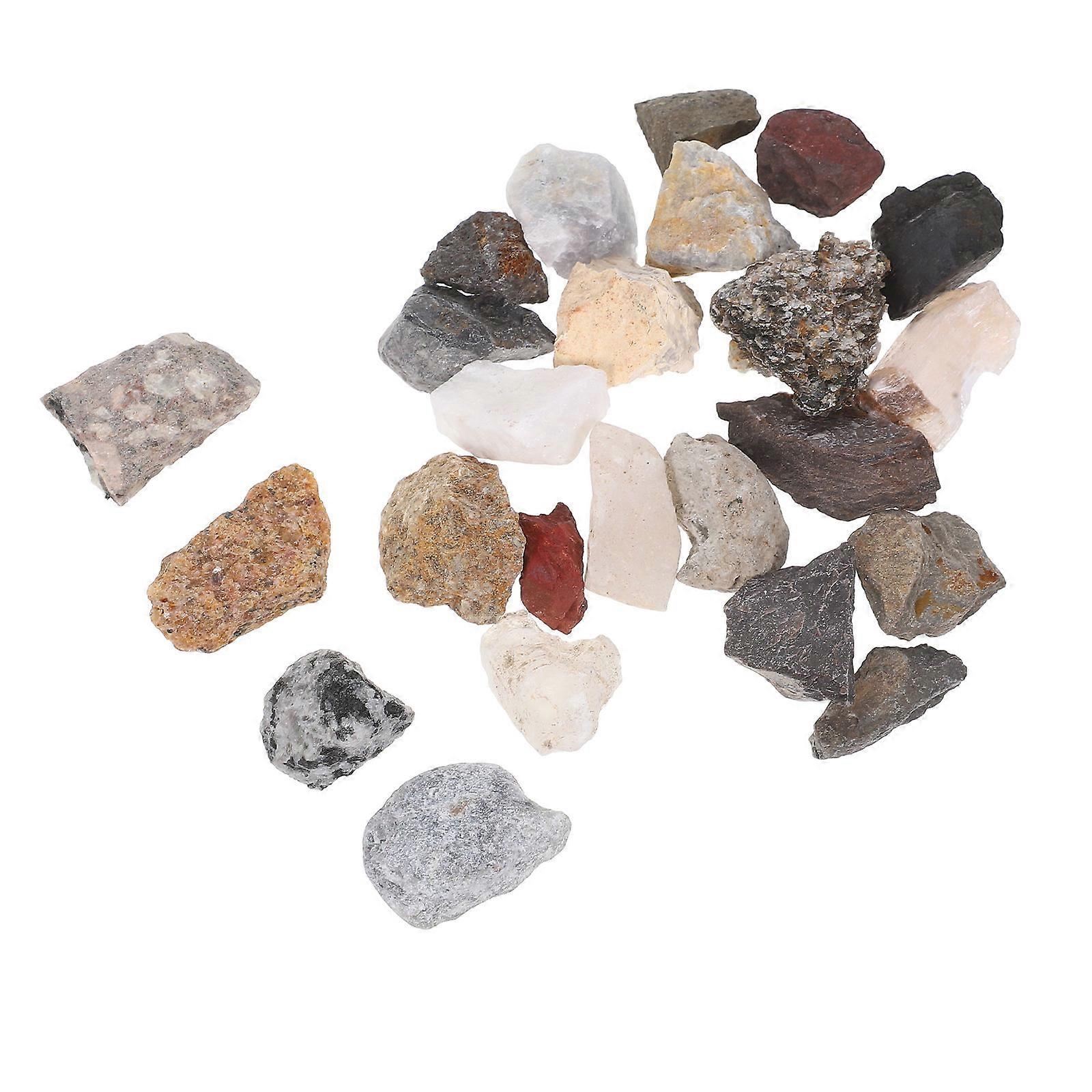Rock Collections Mineral Stones for Education with 24Pcs Kit