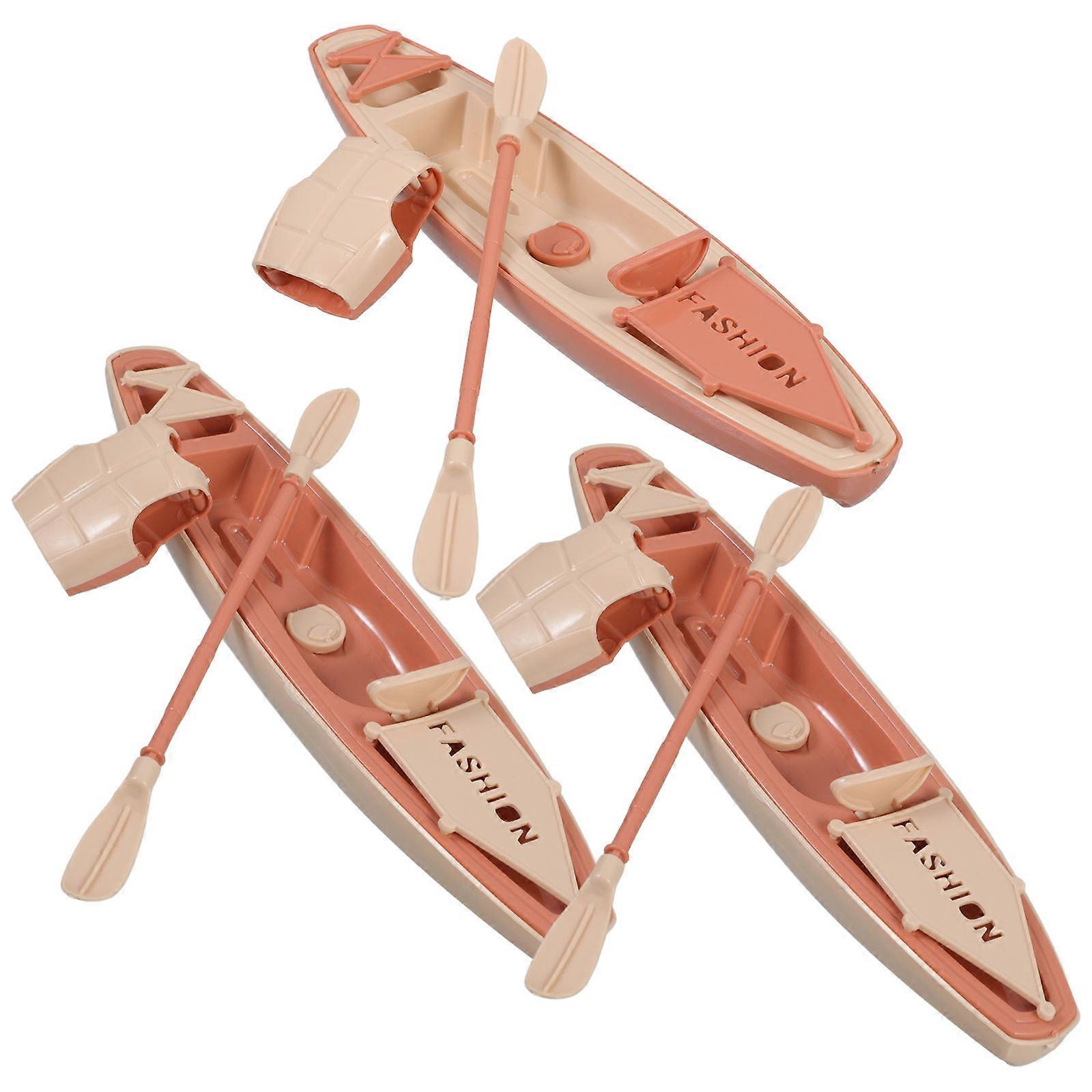 Plastic Canoe Model for Decorative Use 1Set Rustic Plastic Boat Decor