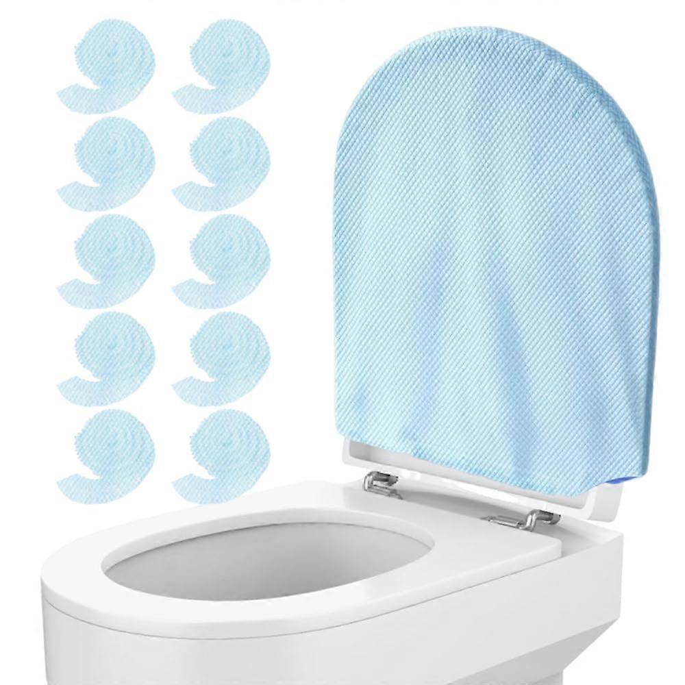 Disposable Toilet Seat Covers, Hygienic Full Coverage for Travel and Public Restrooms, 10 Pack Blue