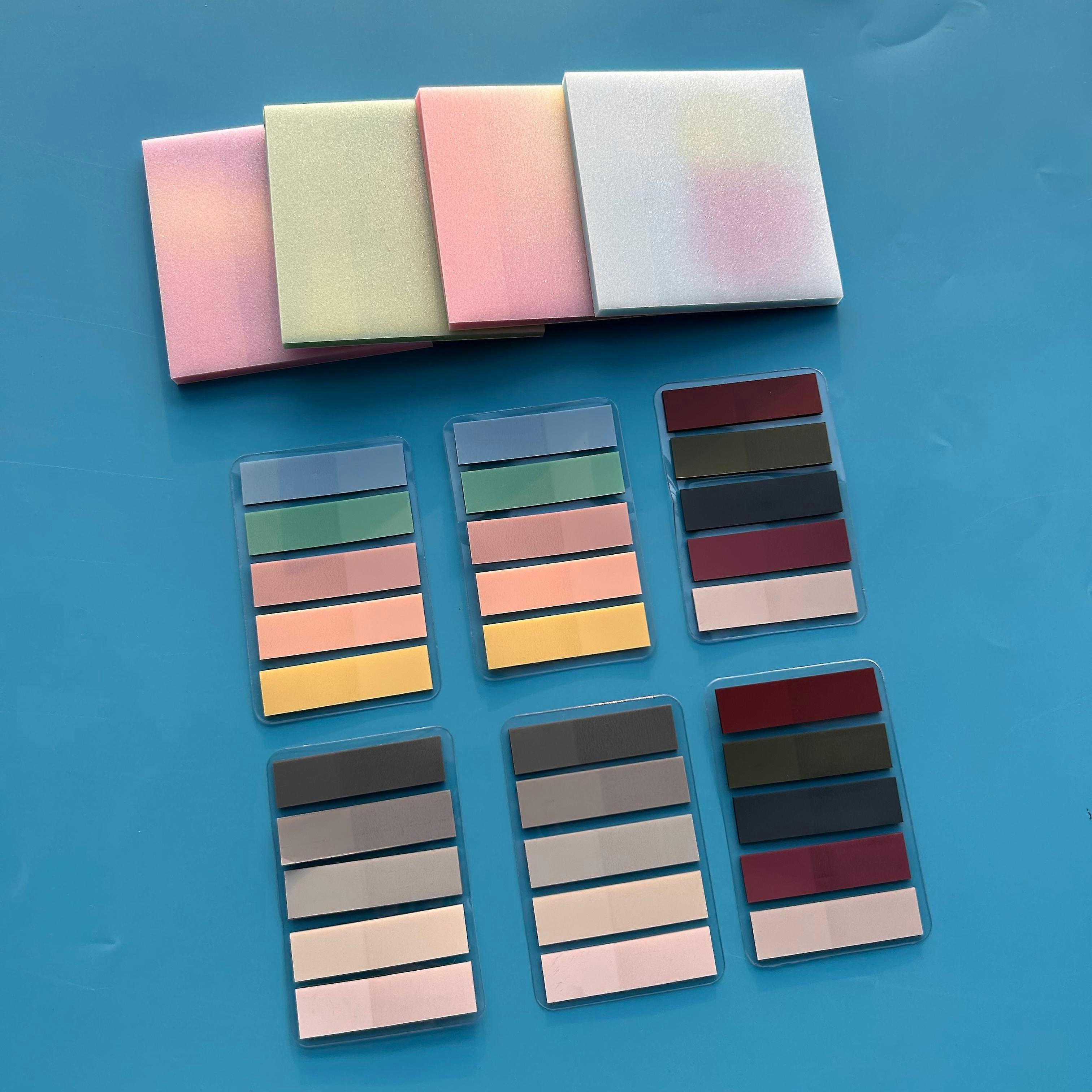 800sheets Transparent Fluorescent Index Tabs Pet Classification Flags Sticky Note For Page Marker Planner Stickers