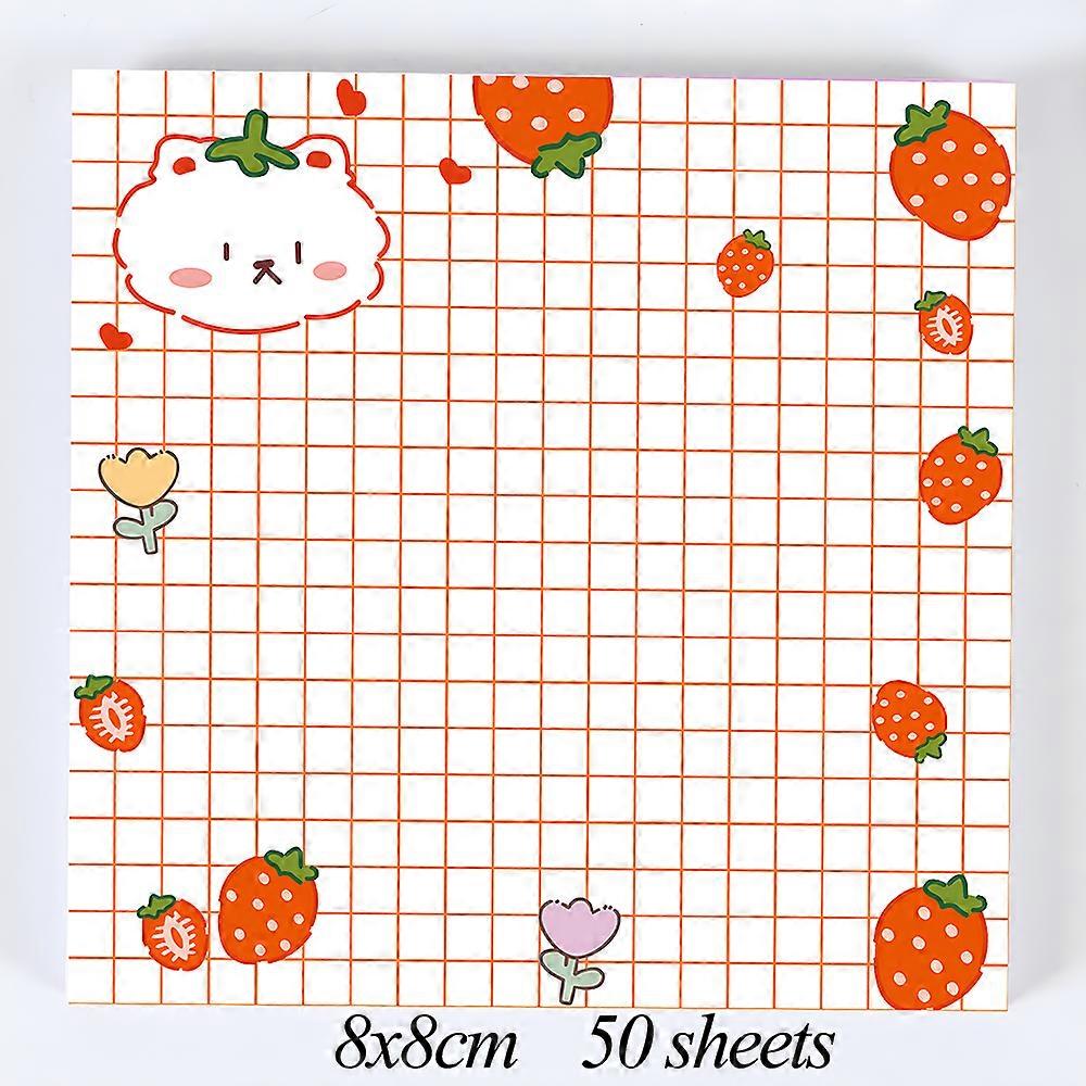 Funny Cute Fruit Strawberry Bear Sticky Notes Kawaii Memo Pads Post Notepad Stationery Check List To Do Index Tab Planner Agenda