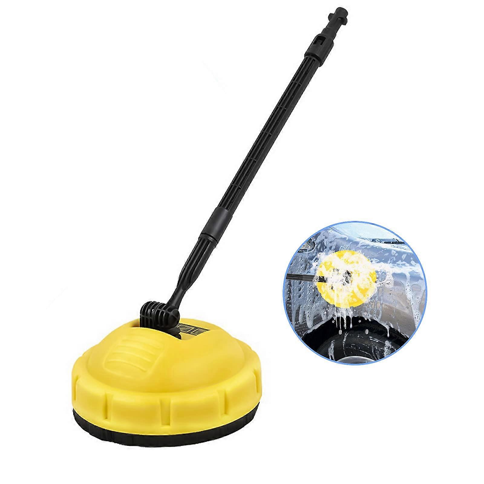 Pressure Washer Surface Cleaner for Karcher K2K7 with Long Handle 360° Rotary Brush Patio Attachment