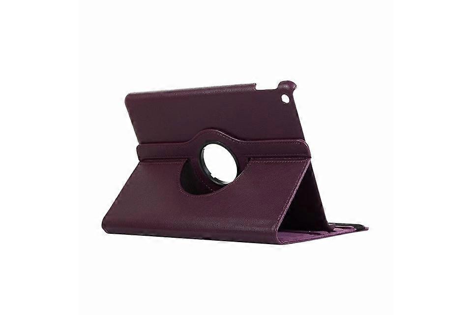 Case For Ipad 10.2"/ 10.5"purple "rotating Litchi Texture" Sleeping Leather