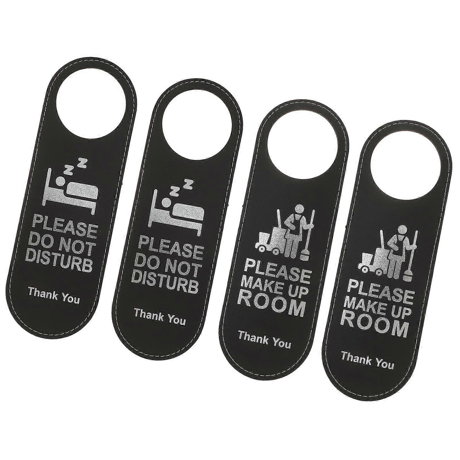 Hotel Use Do Not Disturb Door Tag PU Double-Sided 24Pcs Set