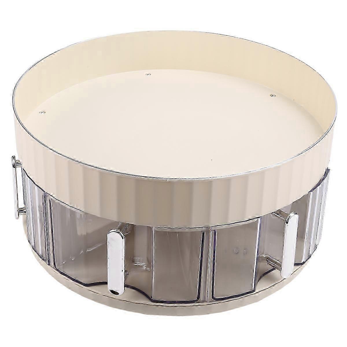 360 Rotating Spice Organizer Double Layer Spice Tray Round Rotating Spice Rack B