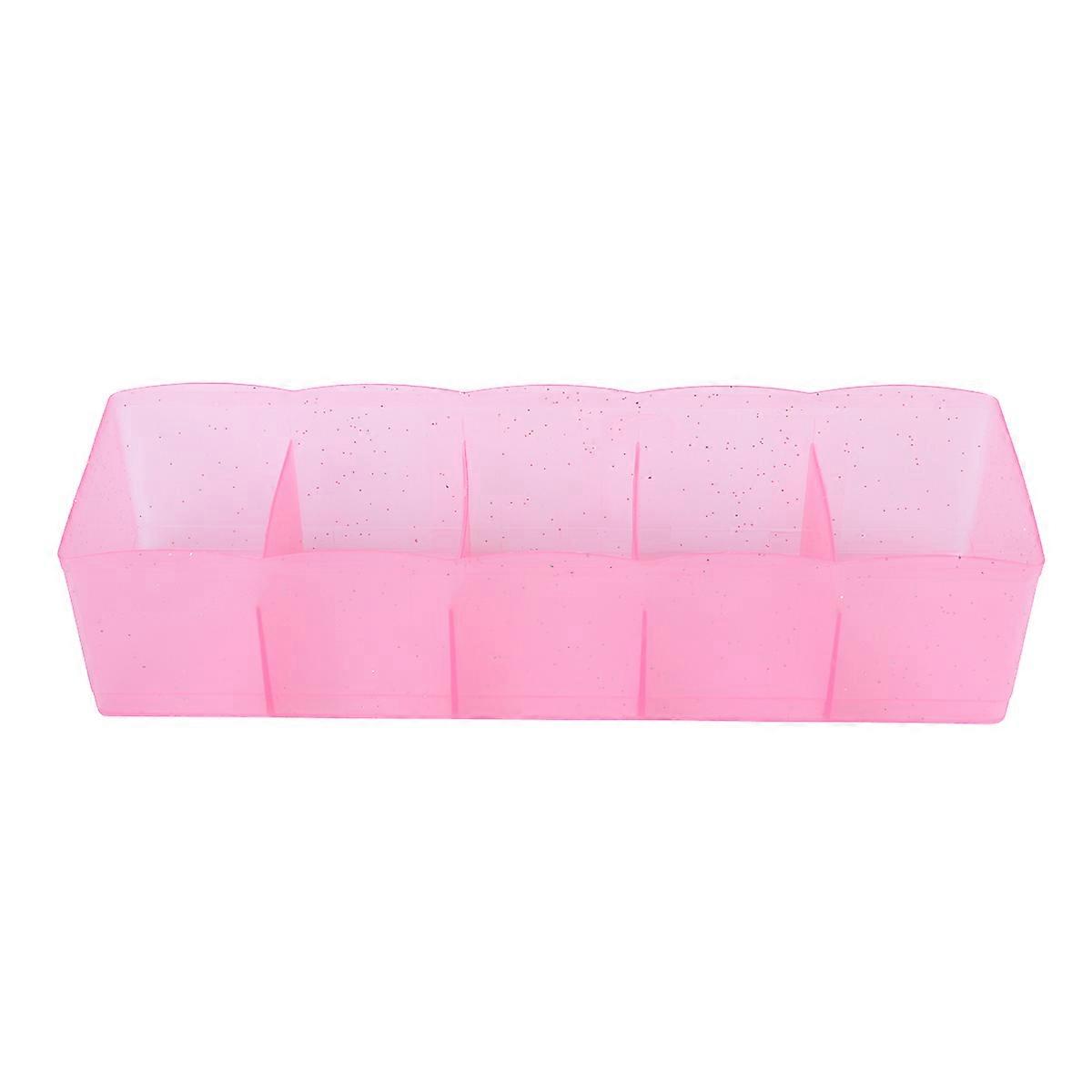 Plastic Underwear Organizer Box for Socks Storage 5 Compartments