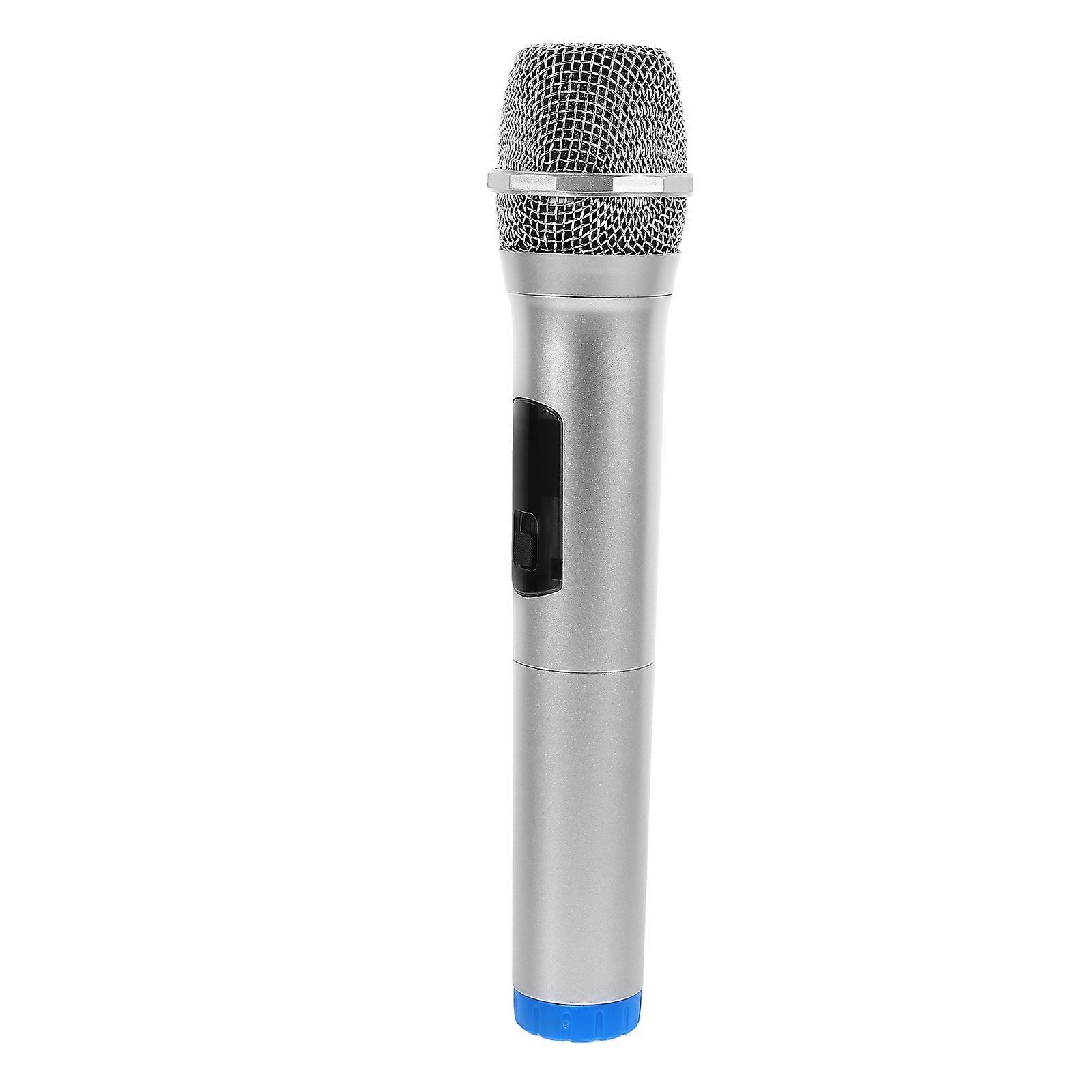 Simulation Microphone Prop Stage Performance Microphone for Decor Silver