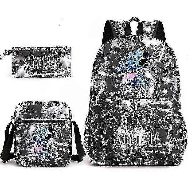 Lilo Stitch Backpack Three-piece Set School Bag Kids For Boy Girl Gift_y 25-26
