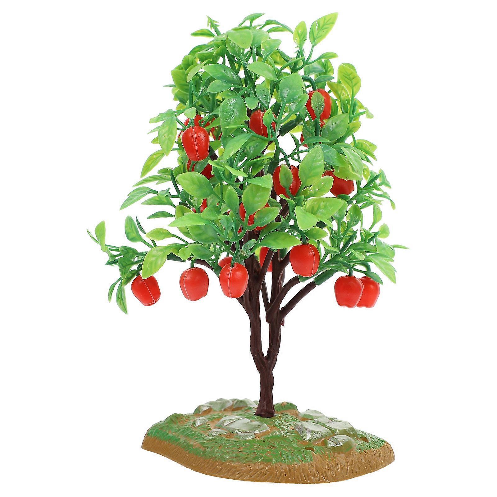 Miniature Tree Plastic Fruit Simulation for Micro Landscape Decor 8Pcs