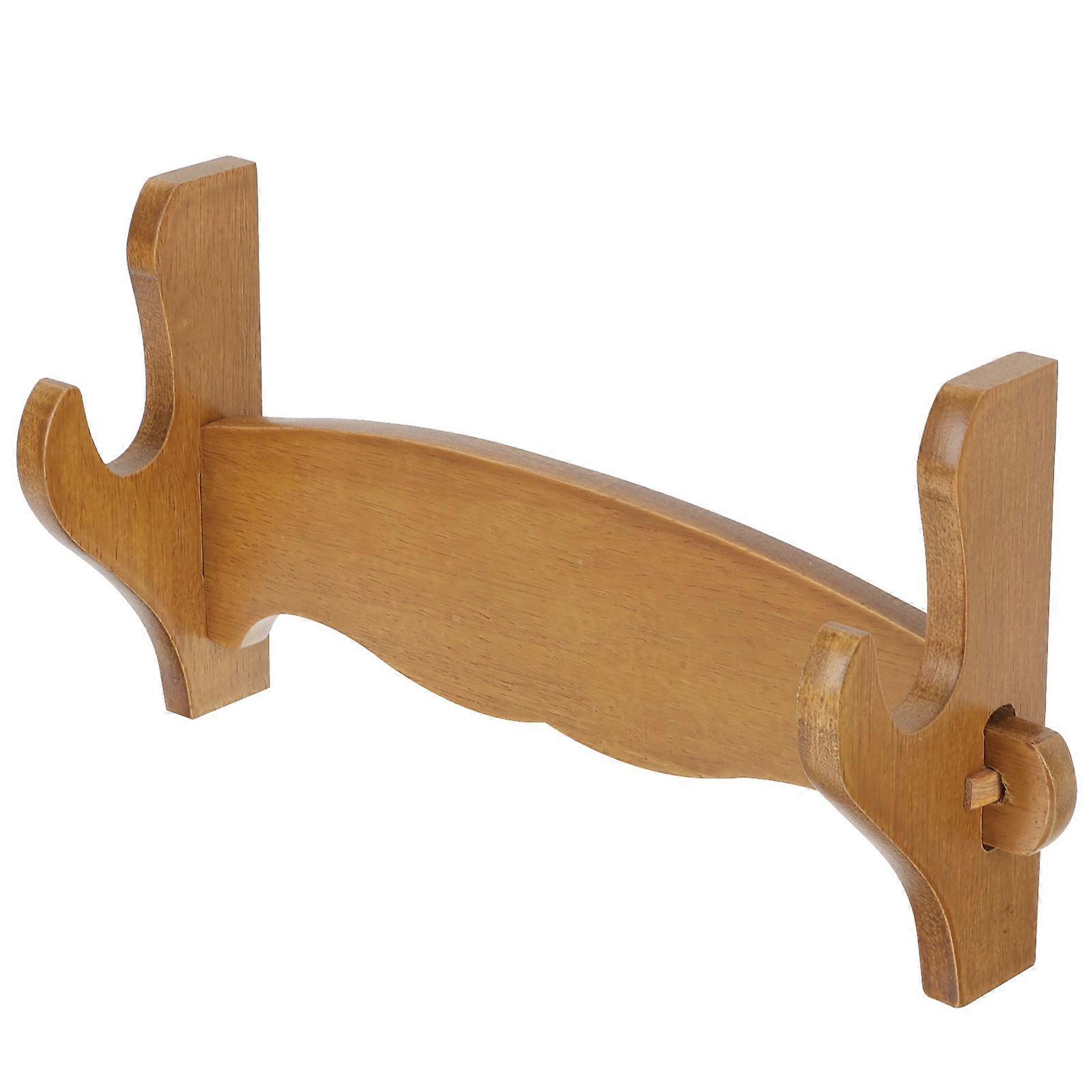 Wooden Wall Mount Sword Display Rack for 1 Set Sword Collection Storage Holder