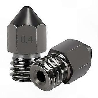 2-Pack 0.4mm MK8 Hardened Steel Nozzles for 3D Printers