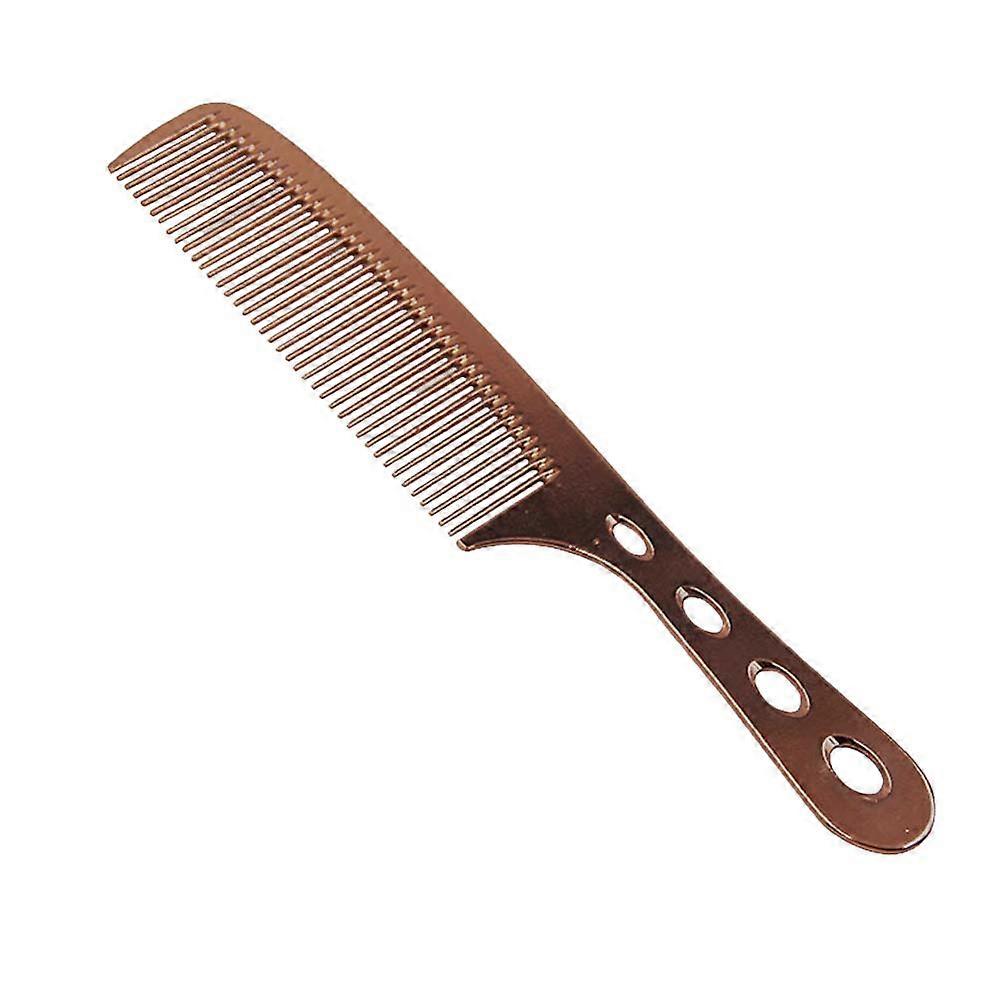 Professional Barber Comb Bronze Round Tooth Hairdressing Cutting Comb with Precise Styling Control