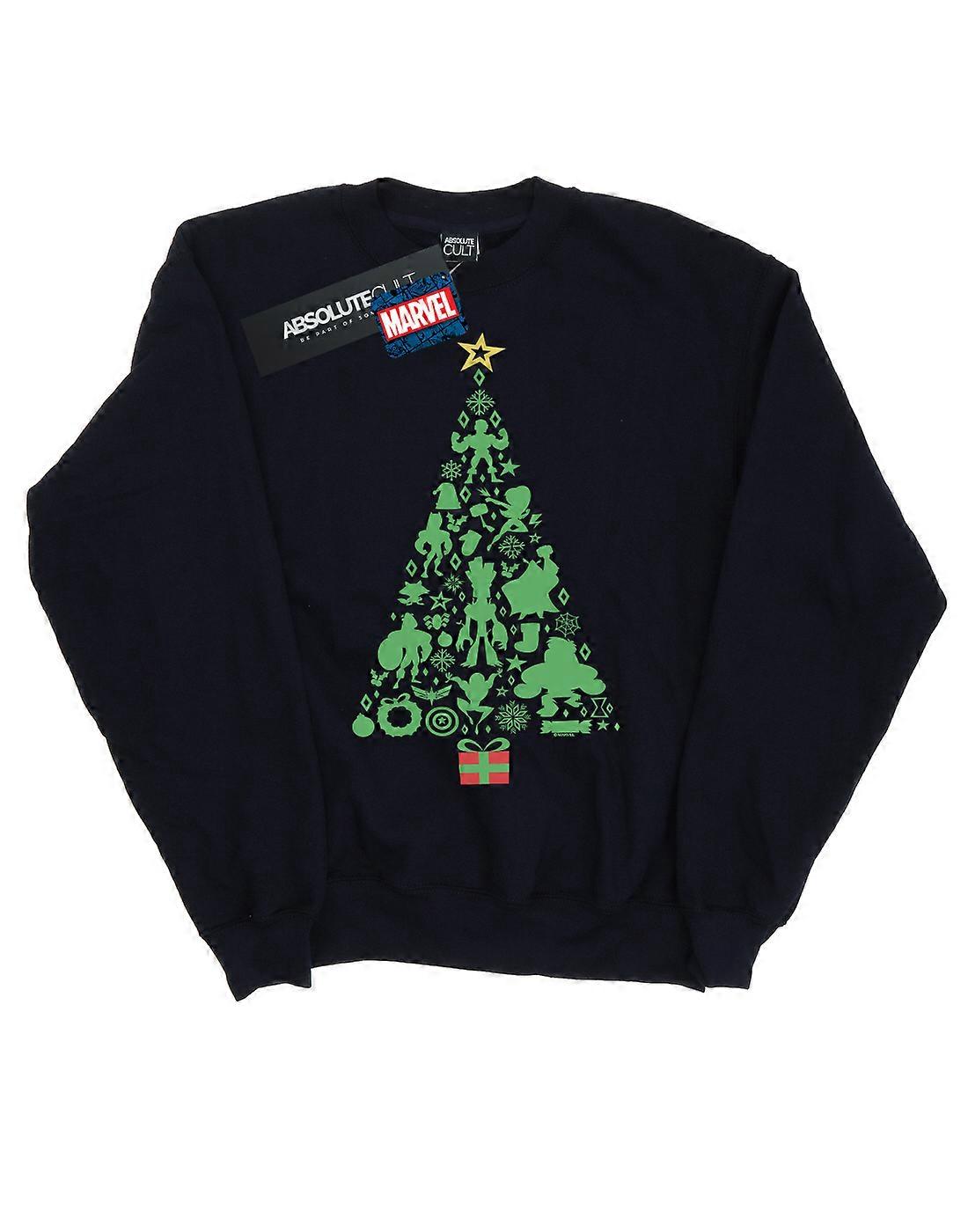 Marvel Boys Avengers Christmas Tree Sweatshirt