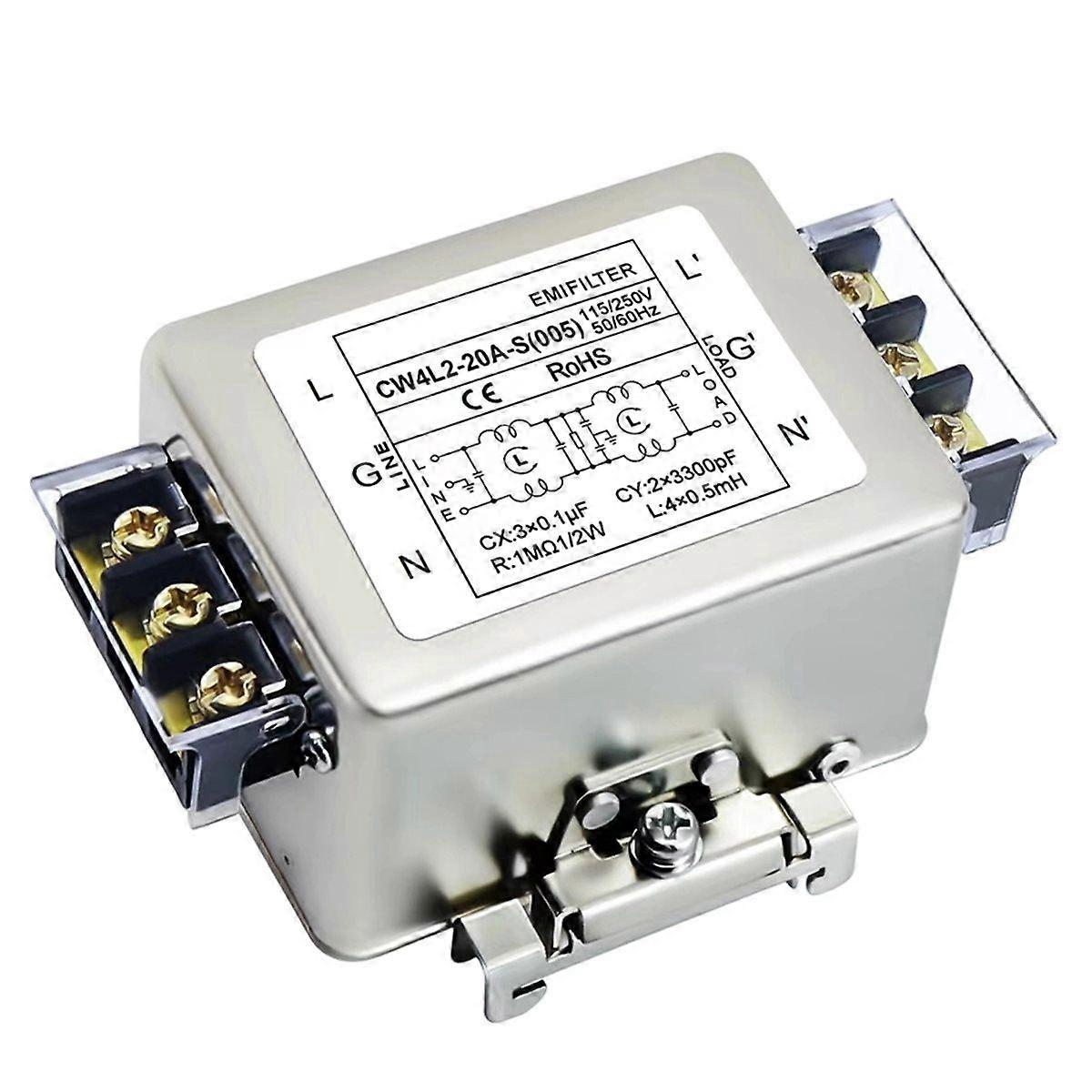CW4L2-20A-S 20A AC Power Filter 220V Anti-Interference Power Filter