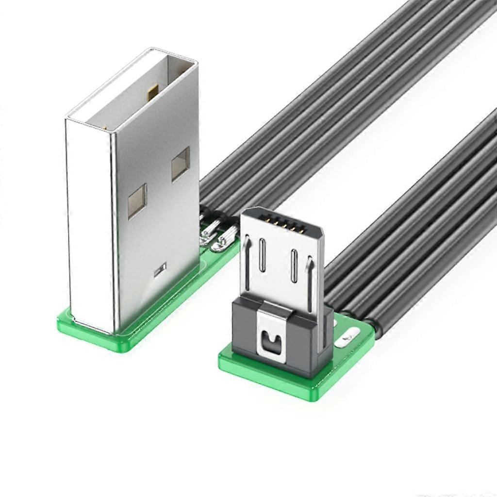 USB 2.0 90 Degree to 5Pin Silicone Cable Fast Charging Speed Data Transfer Multiple Lengths