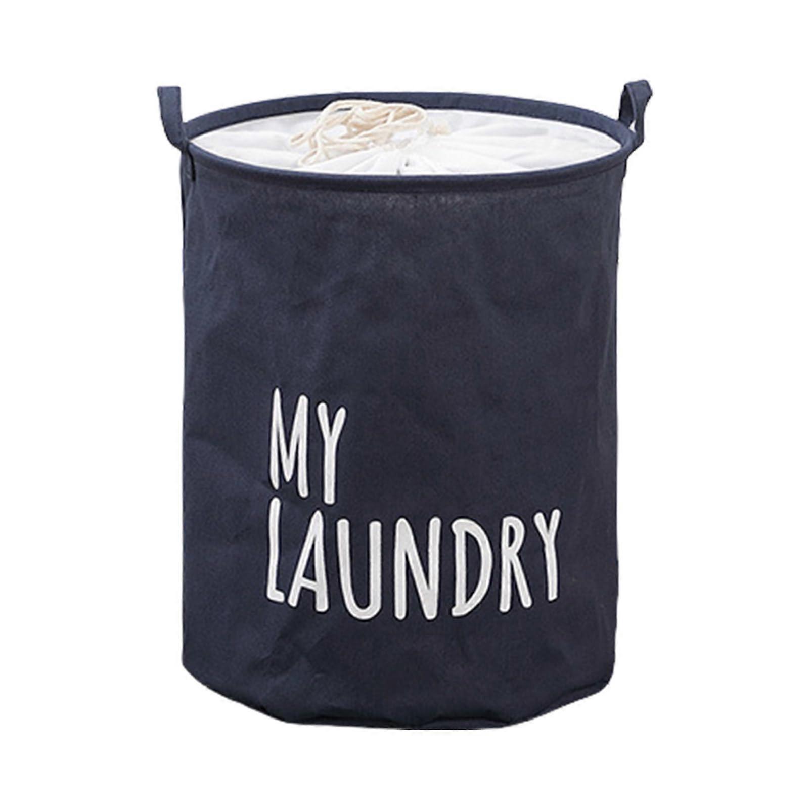 Large Capacity Foldable Laundry Basket with Drawstring Closure for Dirty Clothes Storage