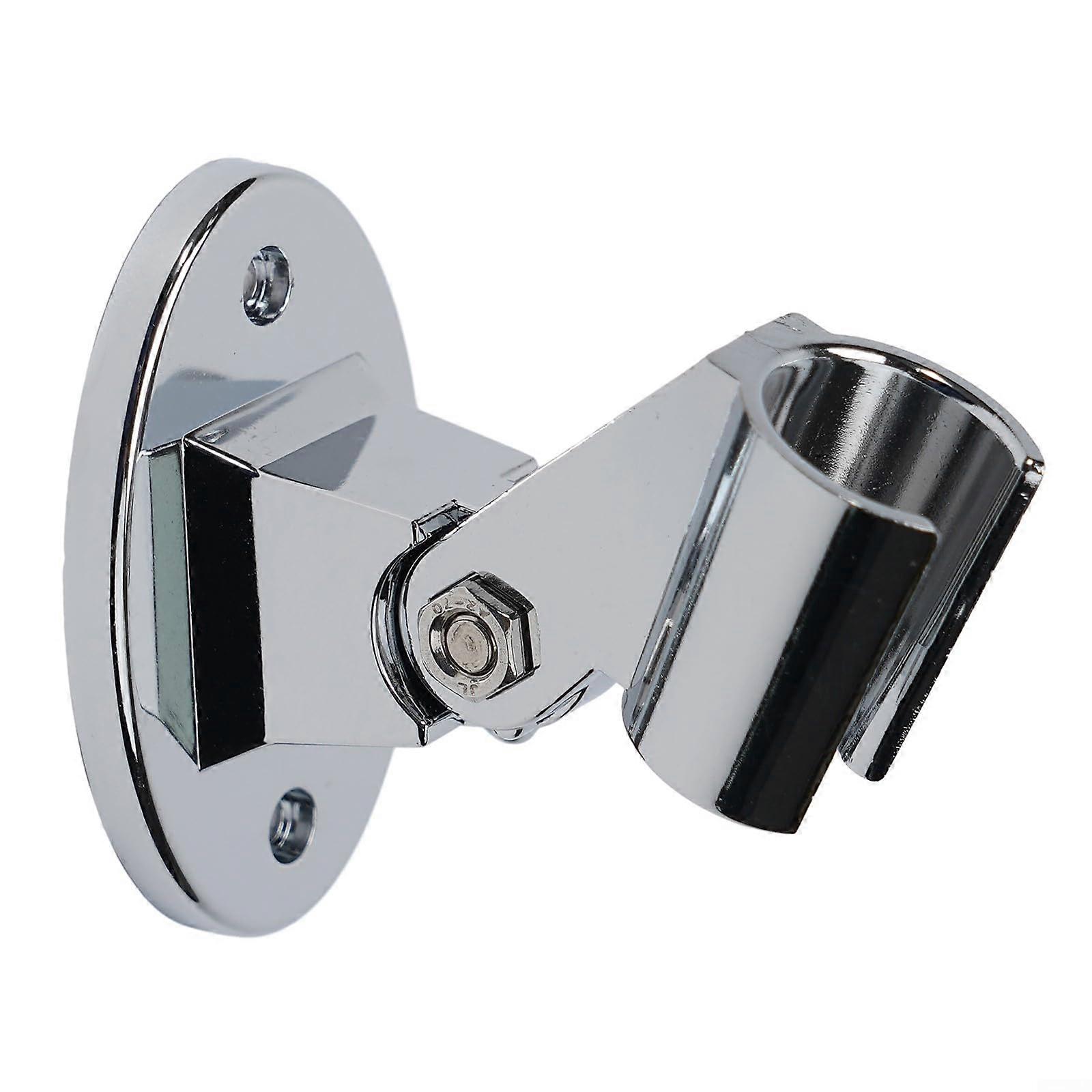 Shower Head Holder Chrome Wall Mount Adjustable Bracket Fits All Hose Sizes and Angles