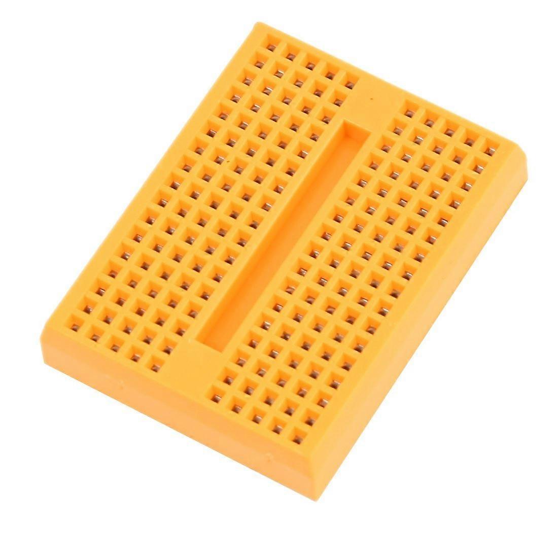 Solderless Mini Yellow Breadboard 170 Tie Points for Easy Electronics Prototyping 46x35mm