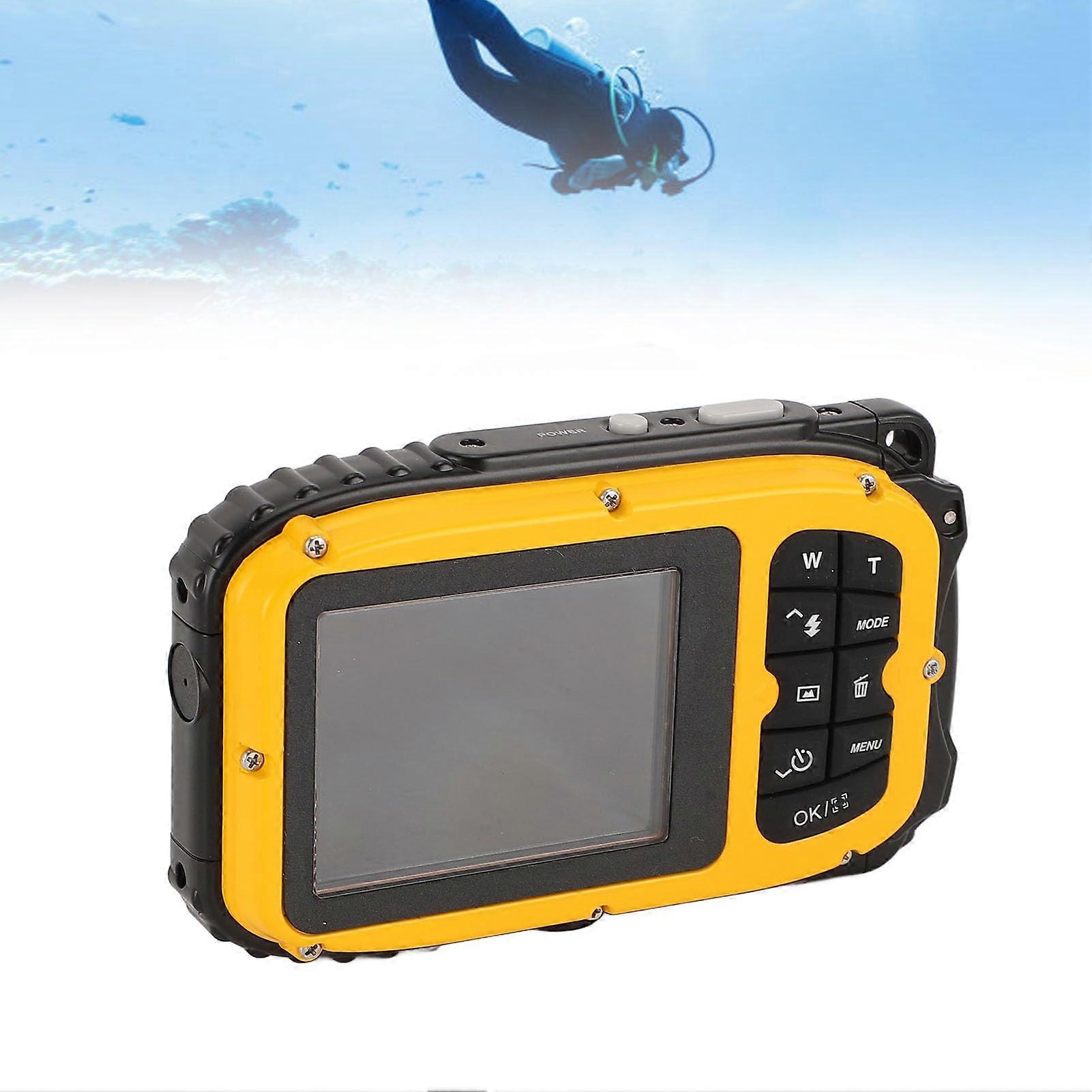 Underwater Camera 48MP 1080P Waterproof Digital Camera for Snorkeling Diving with Face Recognition
