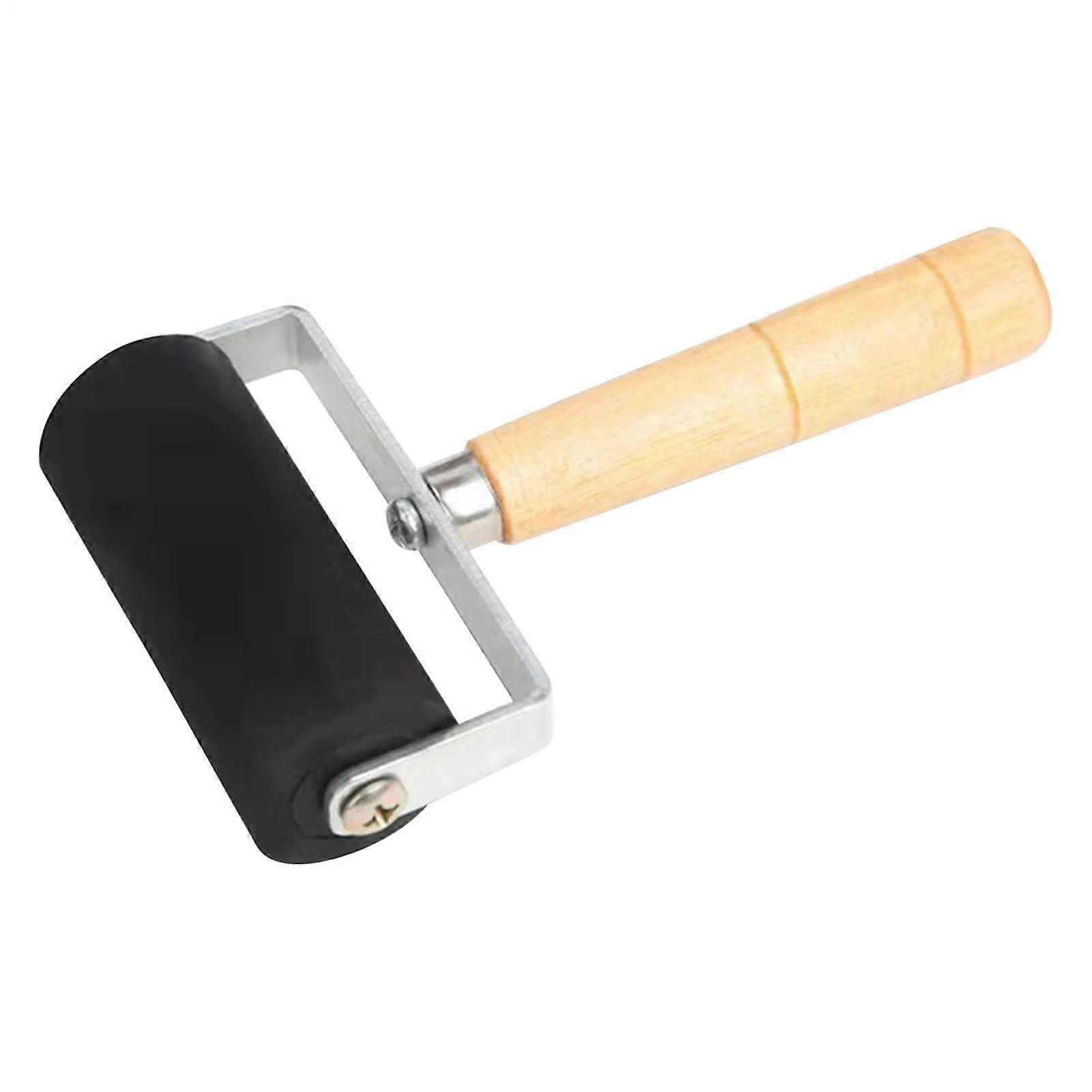 Rubber Brayer for Printing and Stamping with Ergonomic Handle