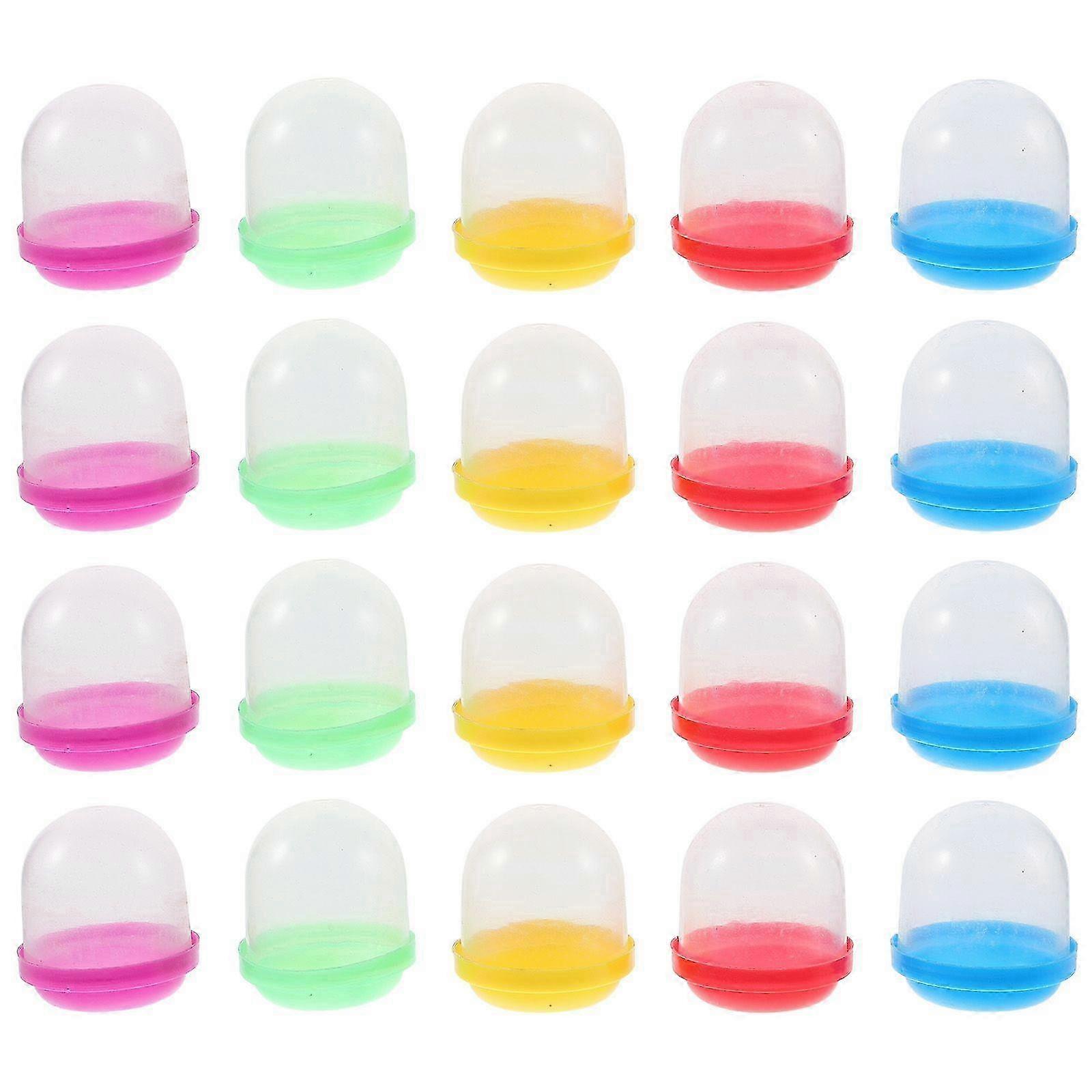 50Pcs Fillable Mixed Color Plastic Balls Empty Capsules for Candy Gift Containers