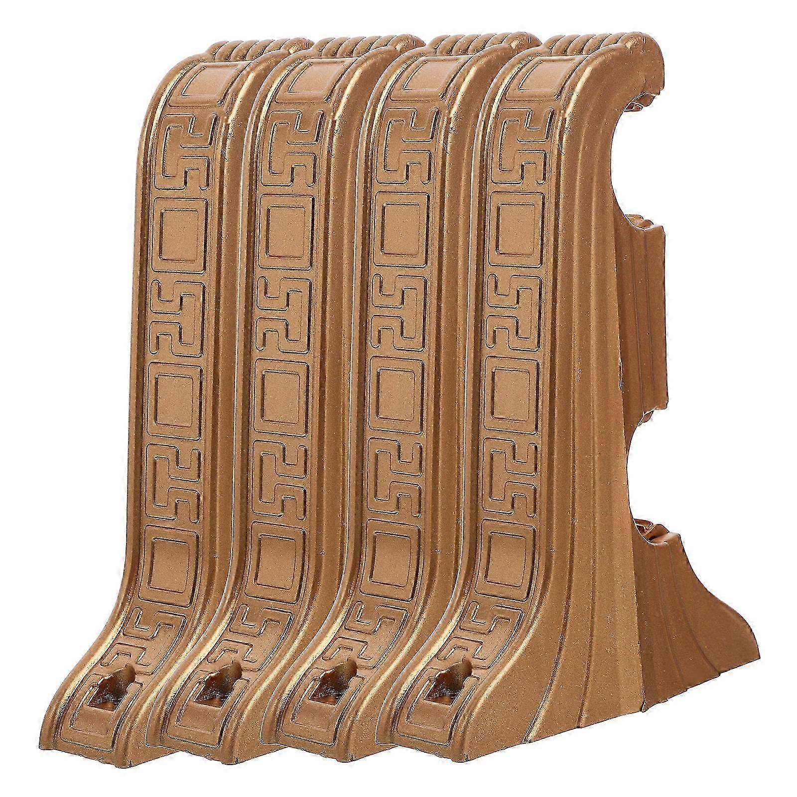 Wall Mounted Curtain Rod Bracket for Dual Rod Setup 8Pcs Pack