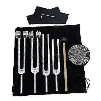 Tuning Forks For Healing Set 128hz, 136hz, 256hz, 384hz Hockey Puck Activator For Healing,sound Therapy,keep Body