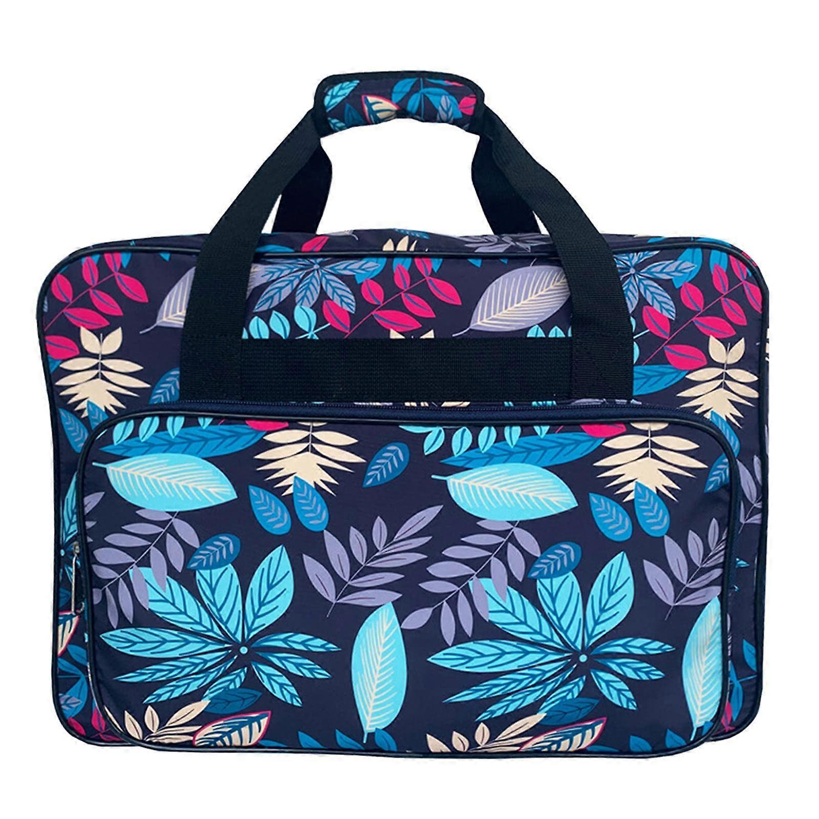 Sewing Machine Carrying Case with Large Capacity Storage, Padded Lining and Extra Pockets, Dark Blue