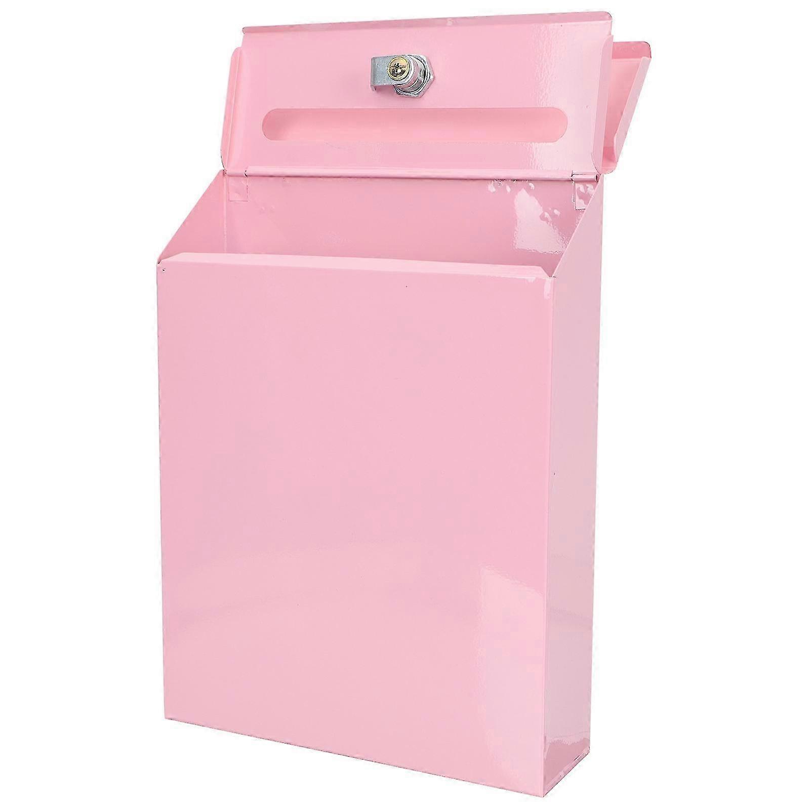 Mail Boxes Wall Mount Mailbox Pink Rectangular Document Holding For Official Use 1Pack