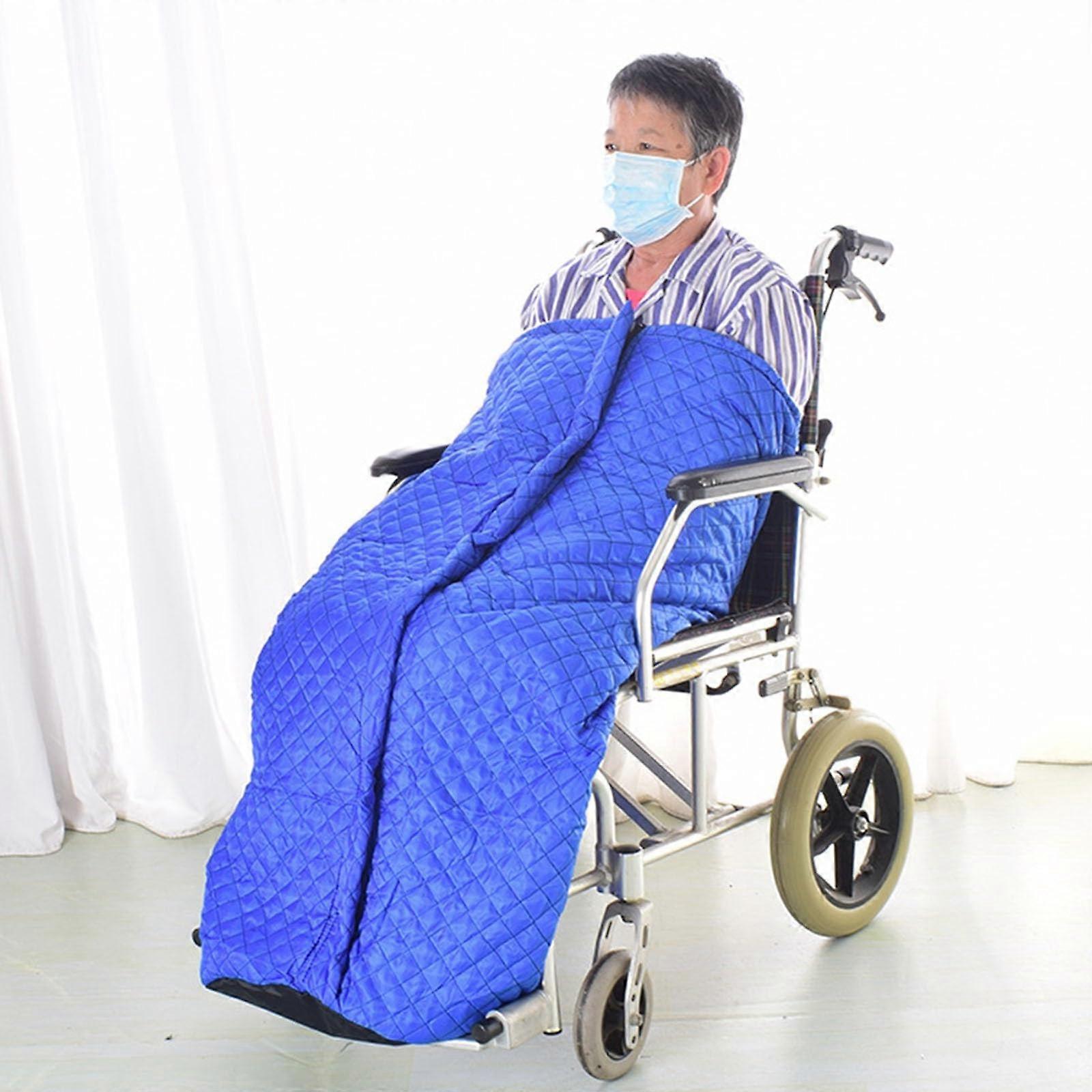 Wheelchair Lap Blanket for Adults and Elderly with Windproof Outer Layer and Plush Lined Warmth