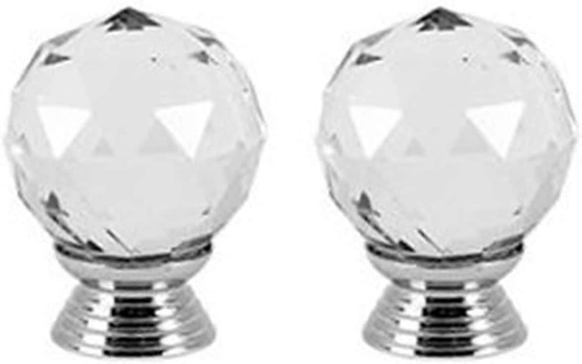 Red Crystal Cabinet Knobs Ball Shape Glass Drawer Pulls with Elegant Diamond Cut and Zinc Alloy Base