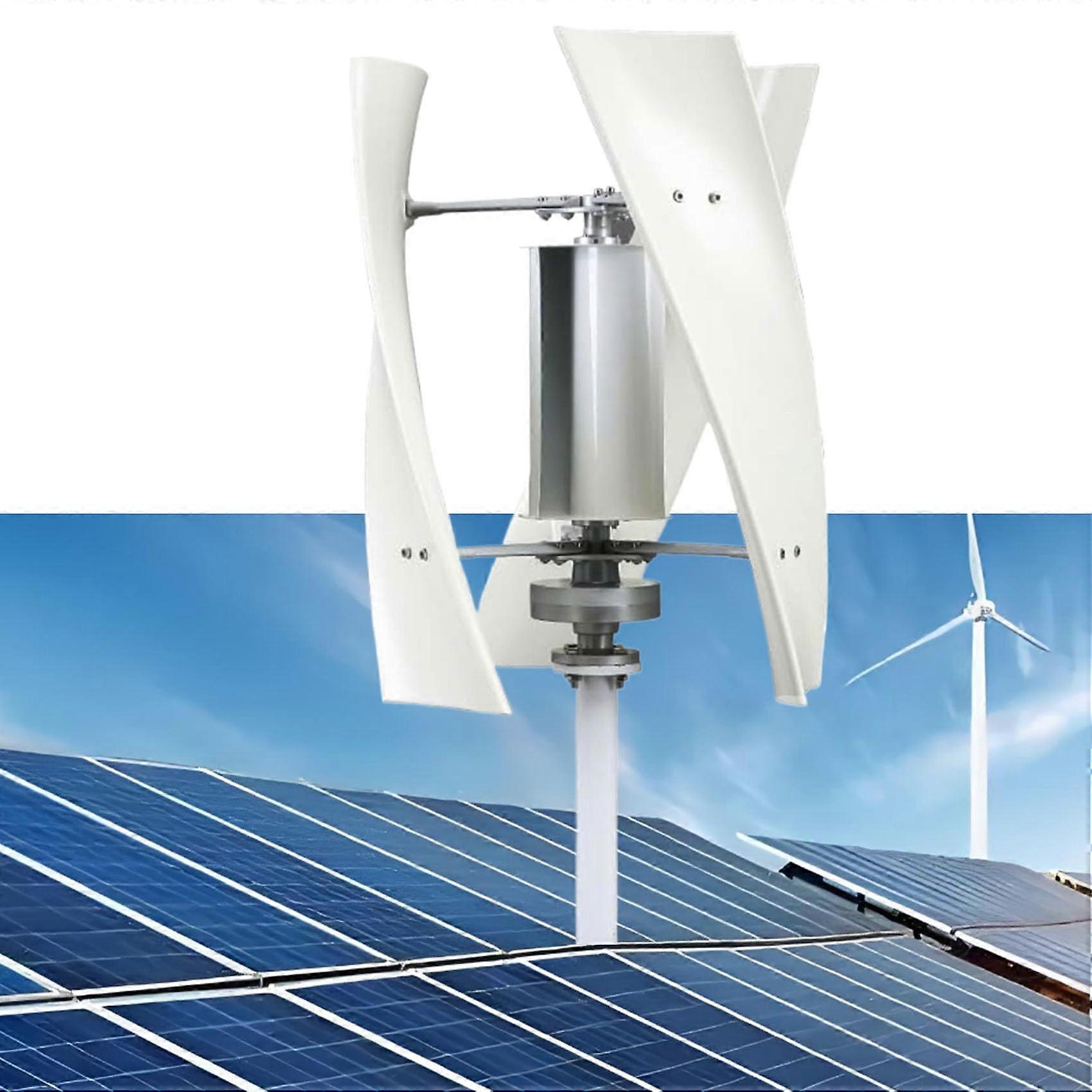 4000W Vertical Axis Wind Turbine Generator Low Wind Start with Controller for Home Off Grid Use