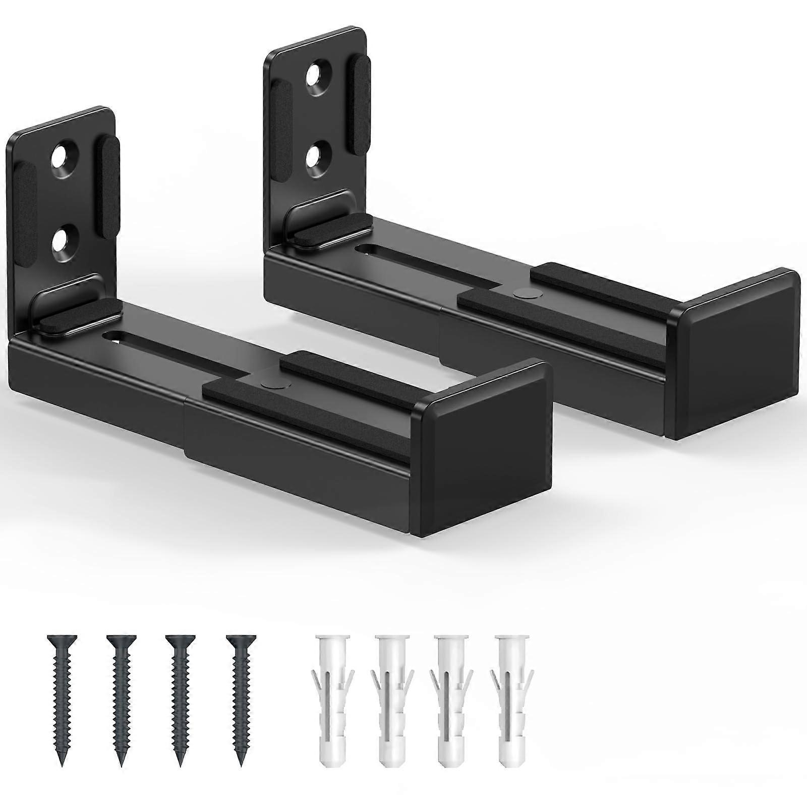 Universal Soundbar Wall Mount Bracket with Adjustable Depth and Vibration Pads, Fits Most TVs