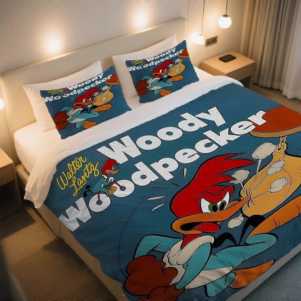 Woody Woodpecker Classic Cartoon Duvet Cover Set  Soft Comfortable
