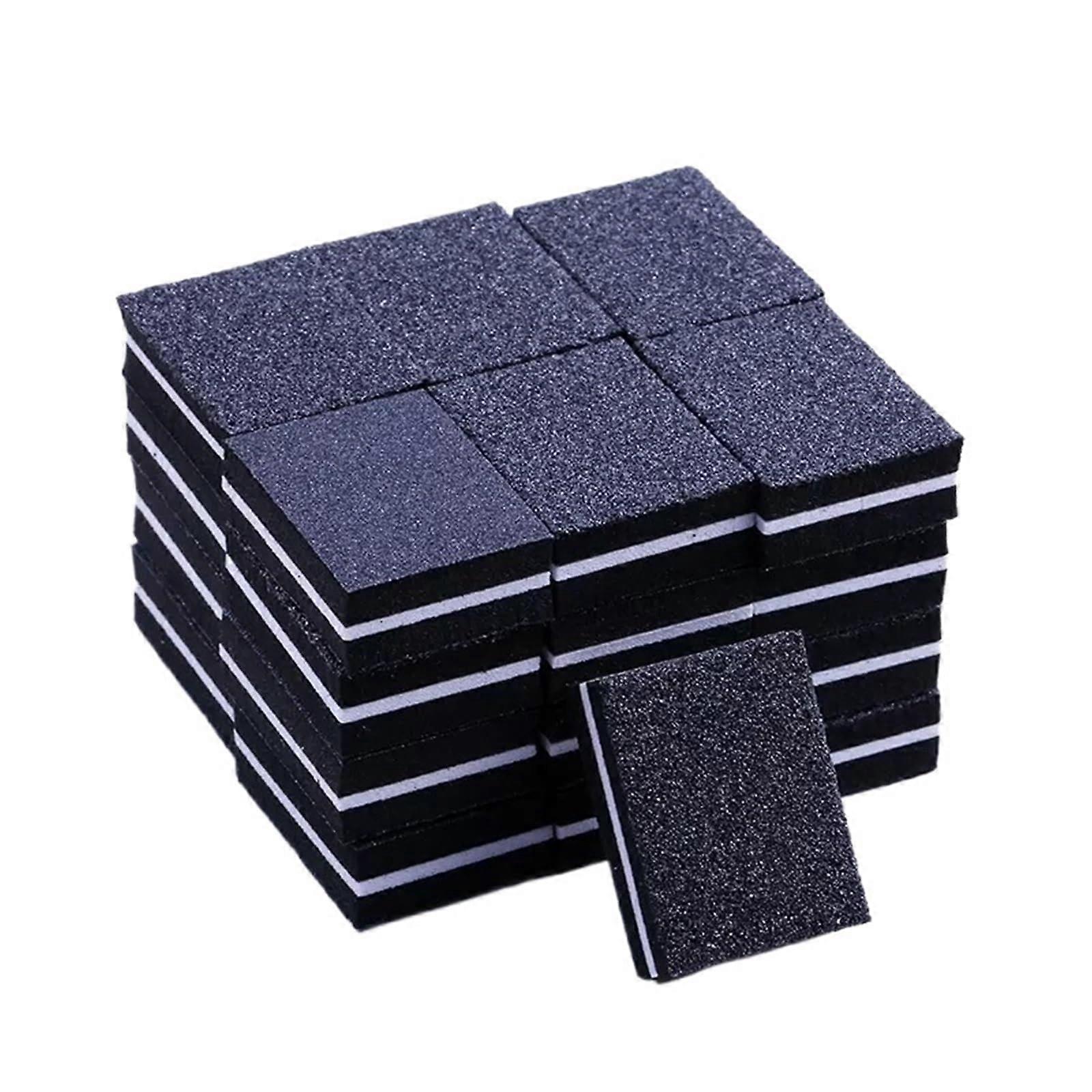 50pcs Black Nail Buffer Block Nail File Buffer for Manicure Gel Acrylic Nails Reusable