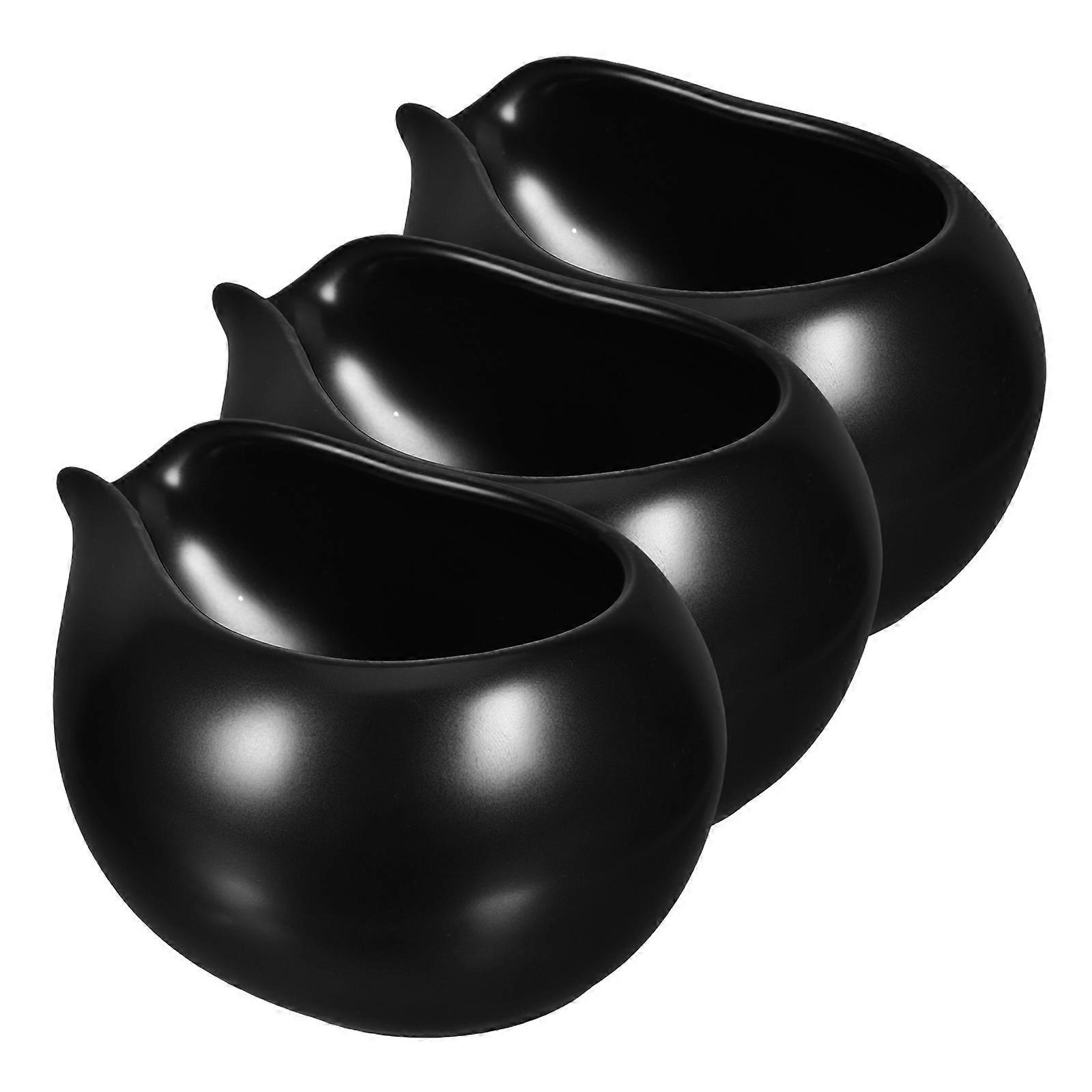 Black Ceramic Milk Pitcher Milk Dispenser for Storage 3Pcs