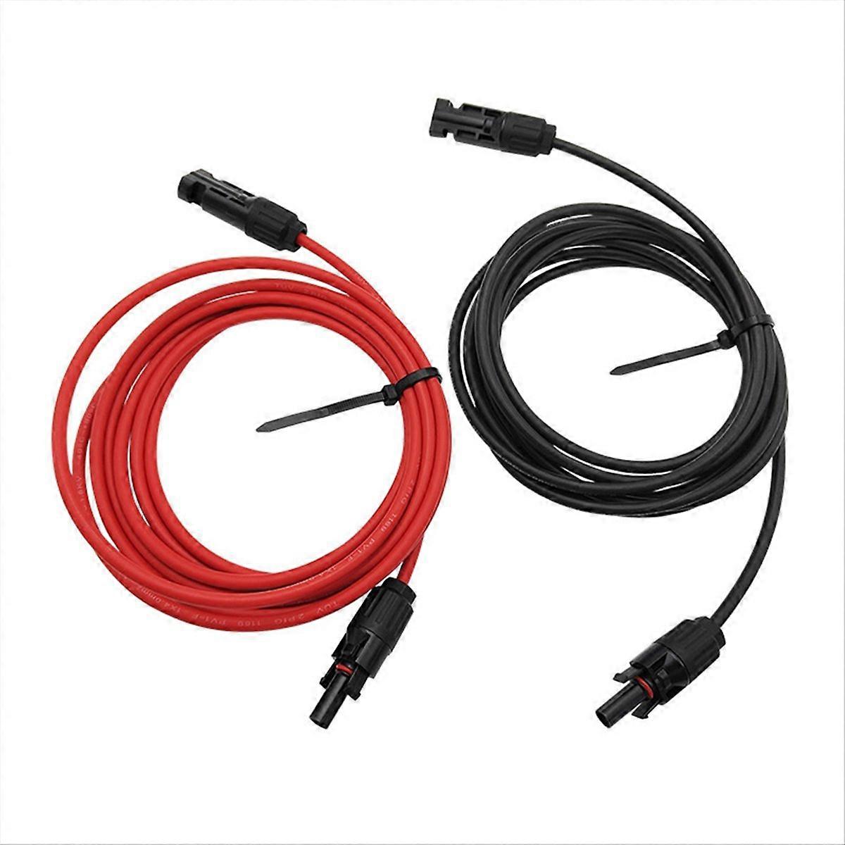 1 Pair Red Black Double Ends Solar Extension Cable with Connector