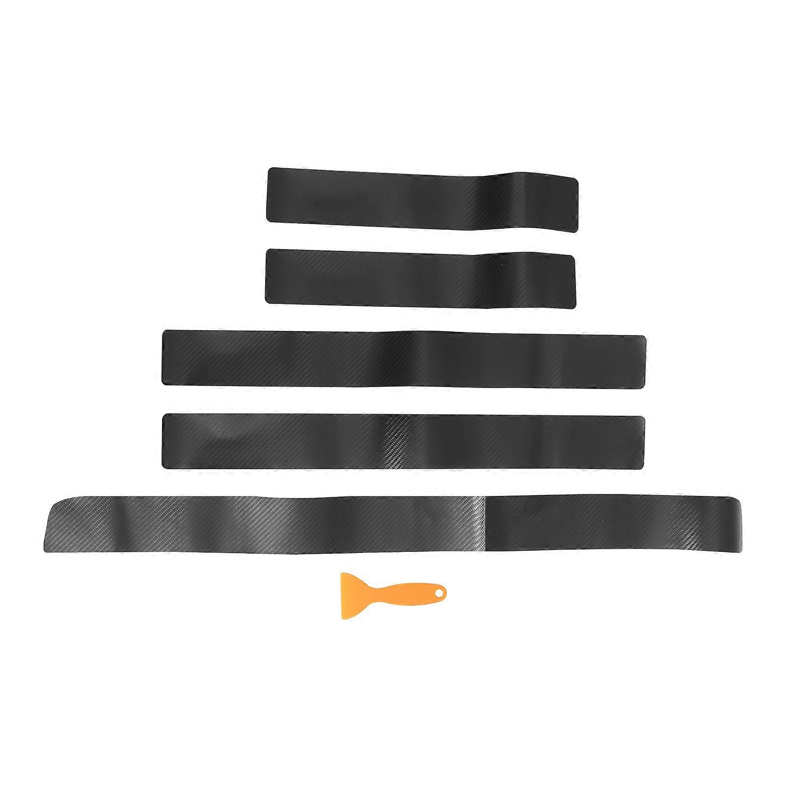 Black Car Trunk Protective Sticker for Scratch Guard 5Pcs