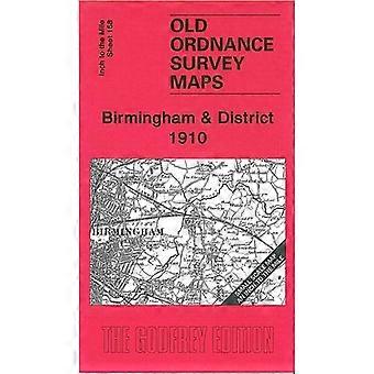 Birmingham und Bezirk 1910 (alte O.S Ein Zoll Karten) [gefaltete Karte]