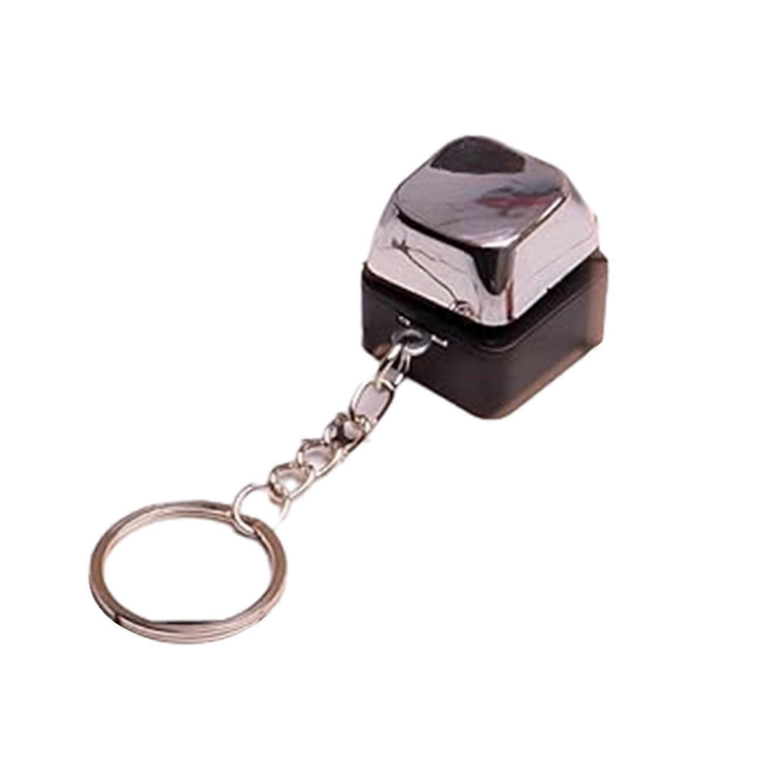 1/2Pcs Electric Shock Button Keychain Portable Harmless Shock Keyboard Toy Key Ring Hanging