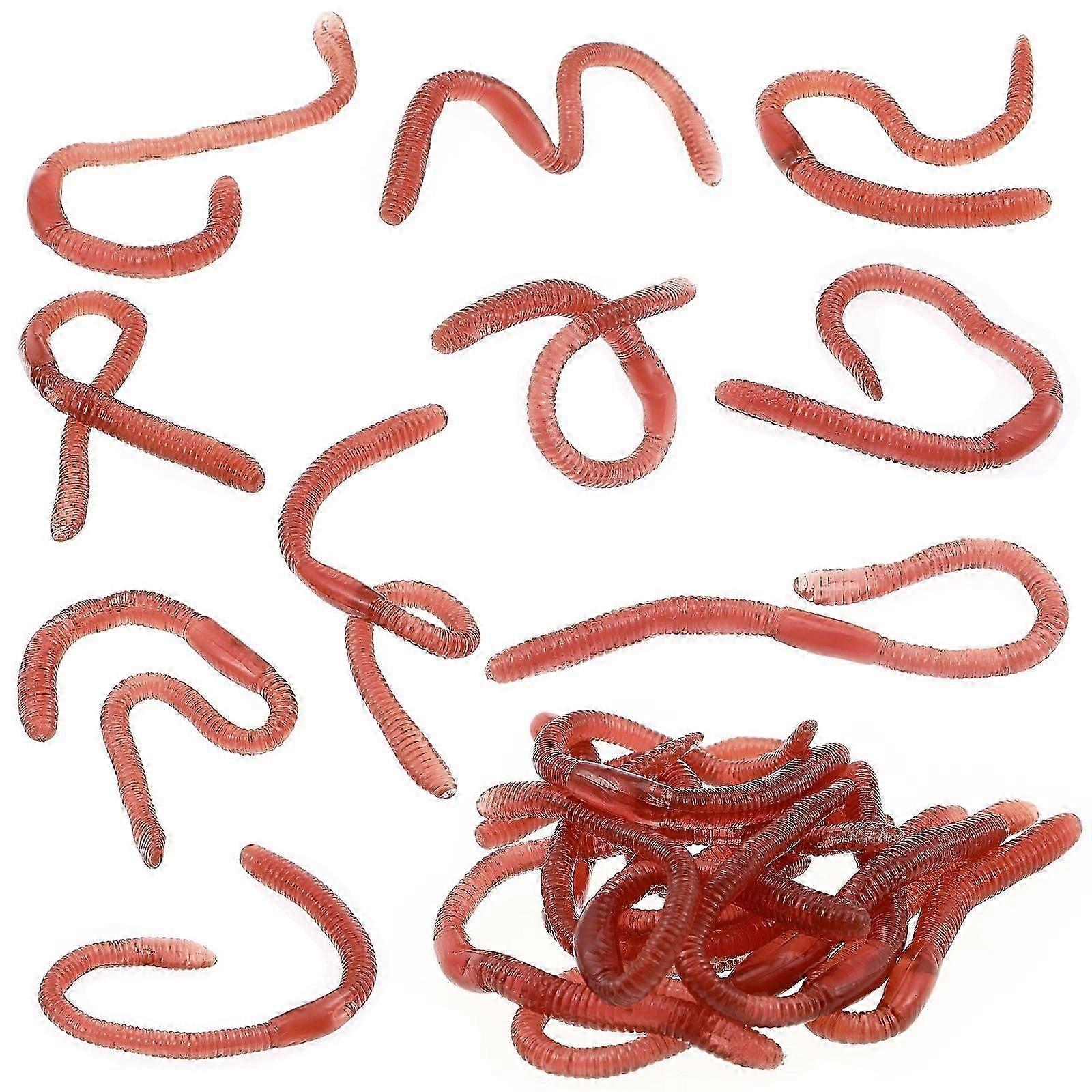 10 Pcs Tricky Simulation Earthworms Fun Artificial Toys and Models