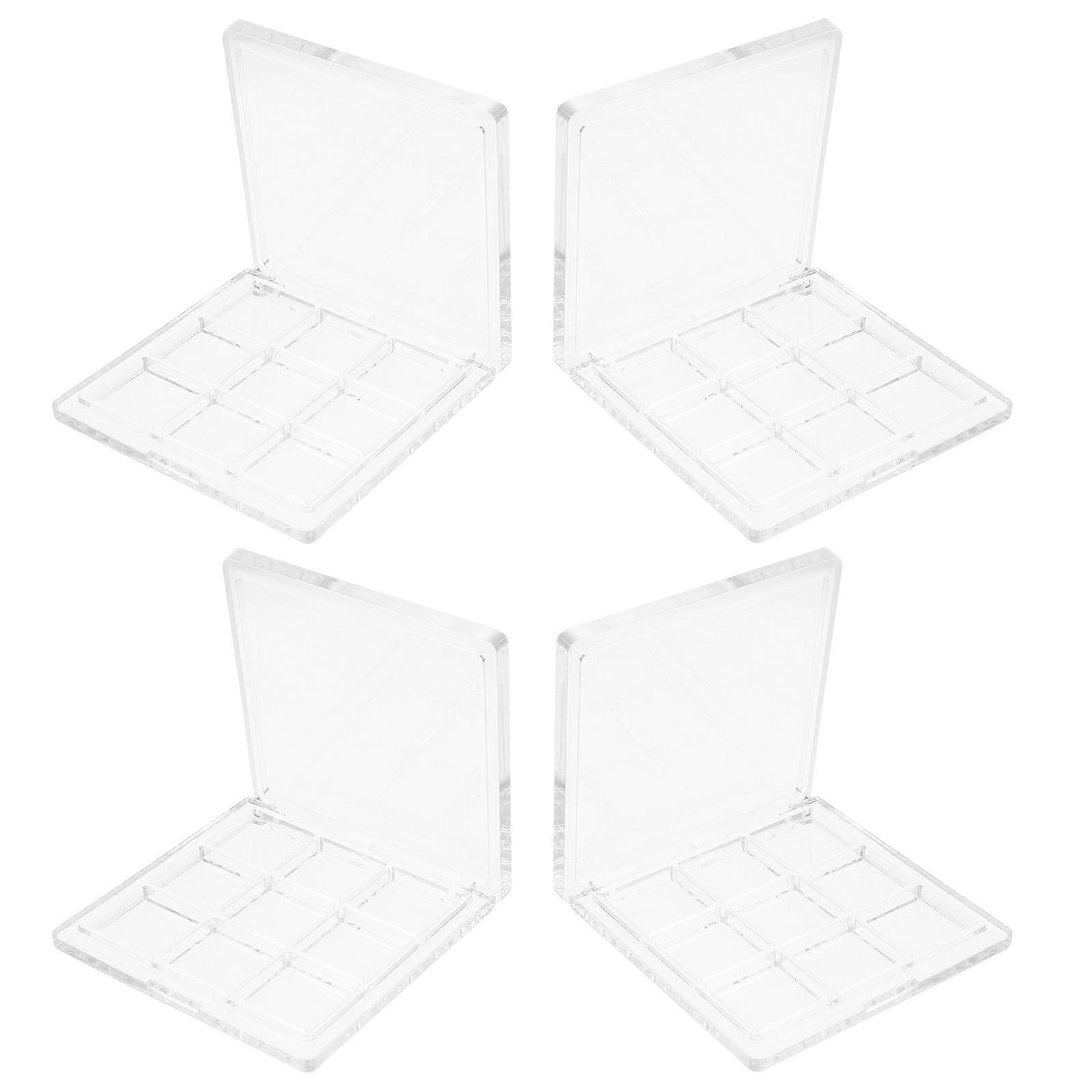 Makeup Container Eyeshadow Case for Holding 4Pcs Transparent Palettes