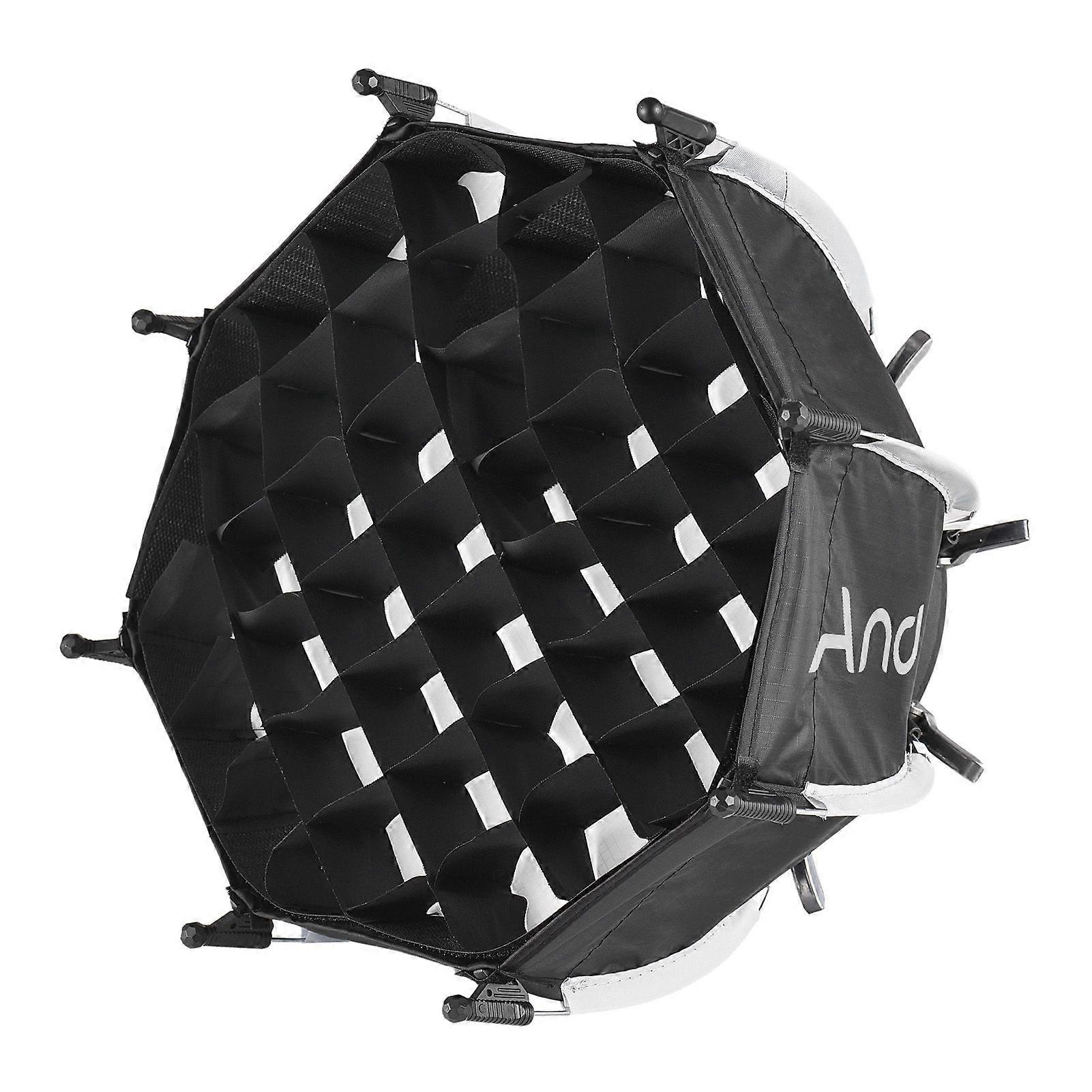 Andoer 30cm/ 11.8in Mini Octagonal Softbox with Removeable Diffuser Cloth Honeycomb Grid Compatible with Andoer Mini COB Video Light