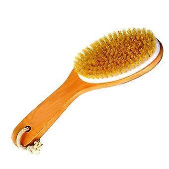Boar Bristle Body Brush for Deep Exfoliation, Dry Brushing Ready with Durable Wooden Handle, 1 Pack