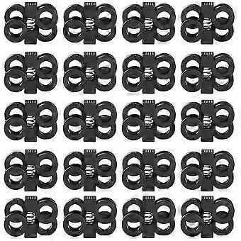 20 Pcs Practical Shoes Lace Buckles Shoelace Fixation Buckle Plastic Lace Lock
