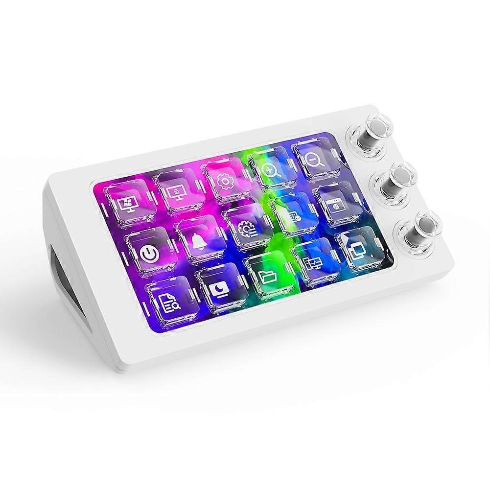 M3 Visual Console Magnetic Transparent Custom Keyboard Desktop Macro Keys White