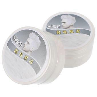 White Hair Clay for Styling Use 2Pcs Temporary Hair Coloring Wax Gel