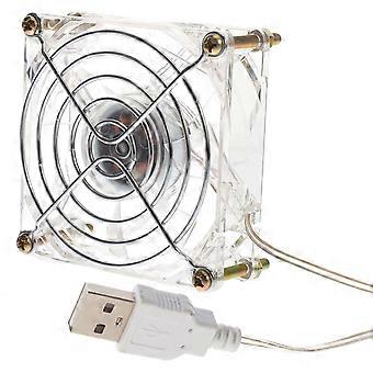 Tragbarer USB-Lüfter für Haustierkäfige, transparentes Acryl