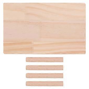 Khakifarbene Hamsterplattform aus Holz für Kleintierkäfige und Spielständer