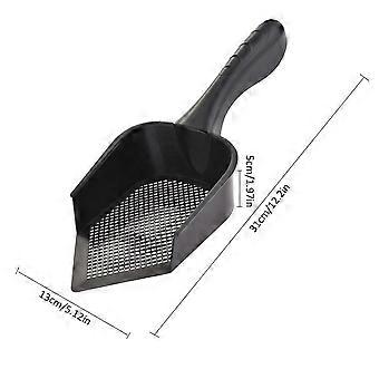 Cat Litter Scoop Durable PVC Plastic for Cleaning Black Pet Poop